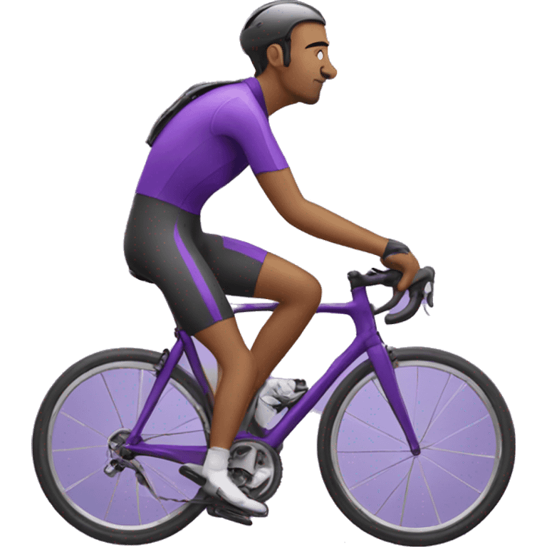 cycliste qui aime violet emoji