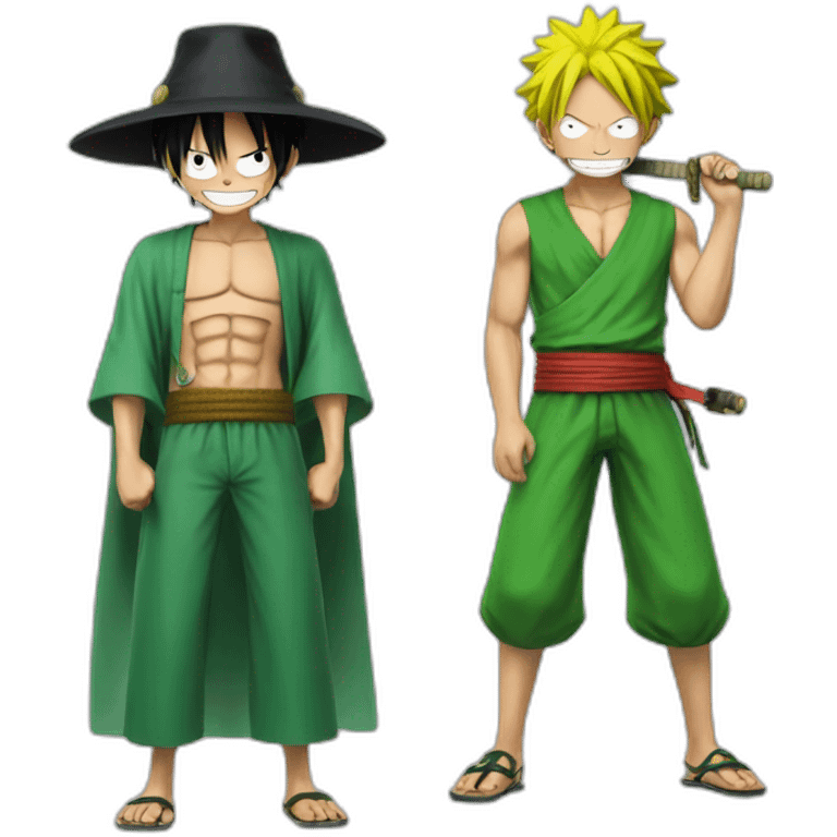 Luffy and zoro emoji