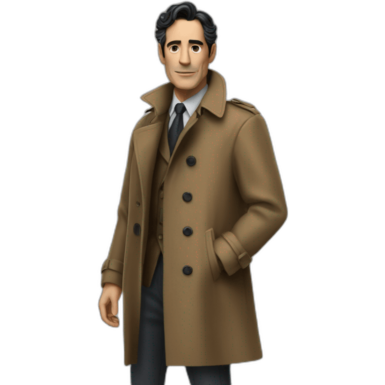 Ben Chaplin detective brown trench coat emoji