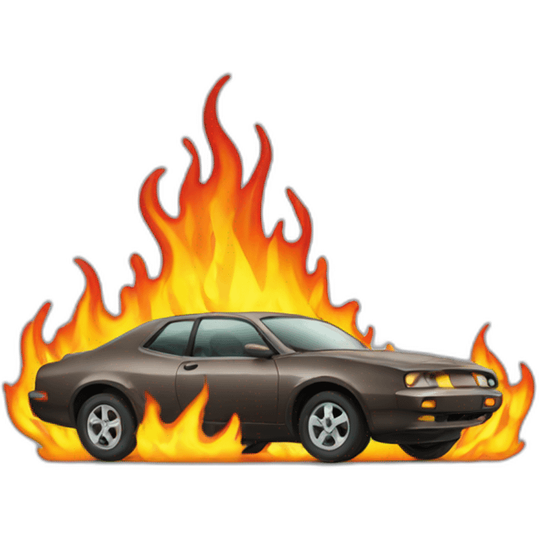 car with fire  emoji