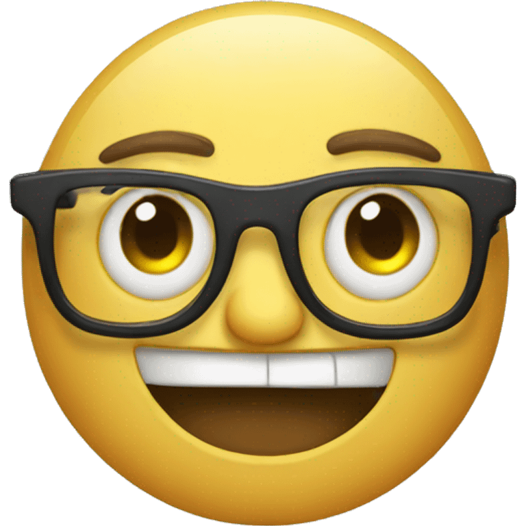 Greedy emoji with glasses emoji