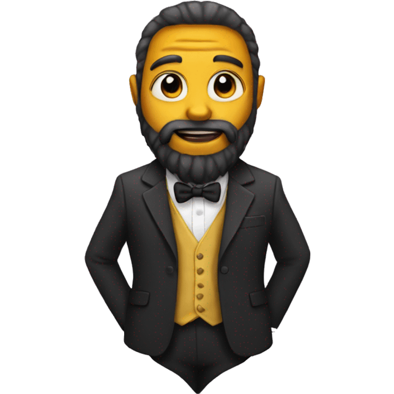 Bee with a beard in a suit  emoji