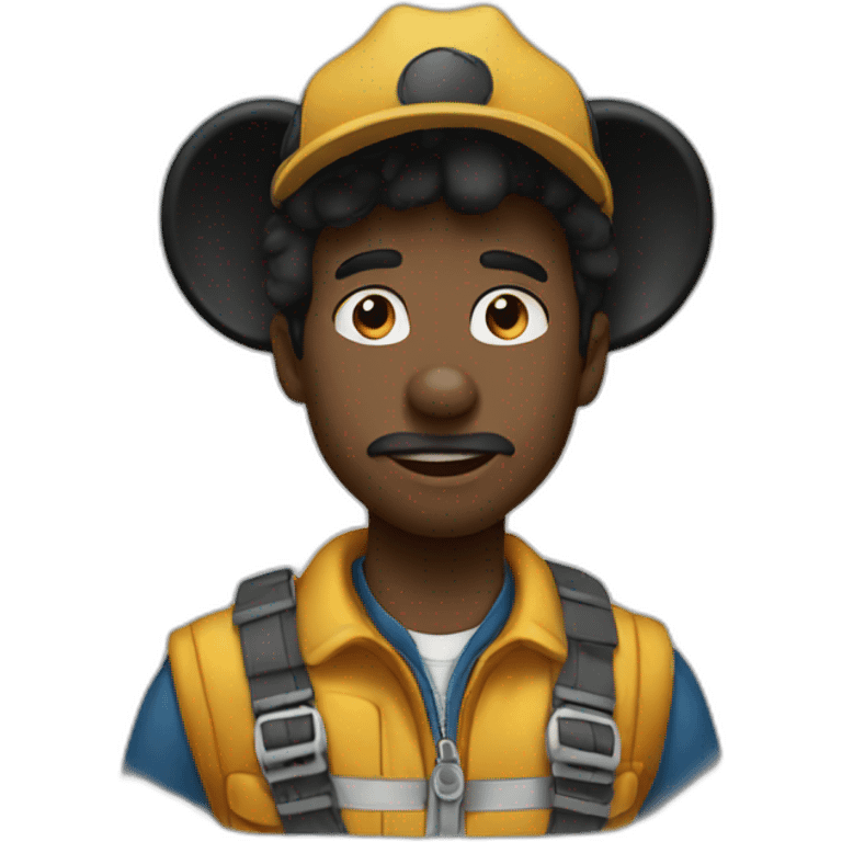 Mickey mouse black explorer emoji