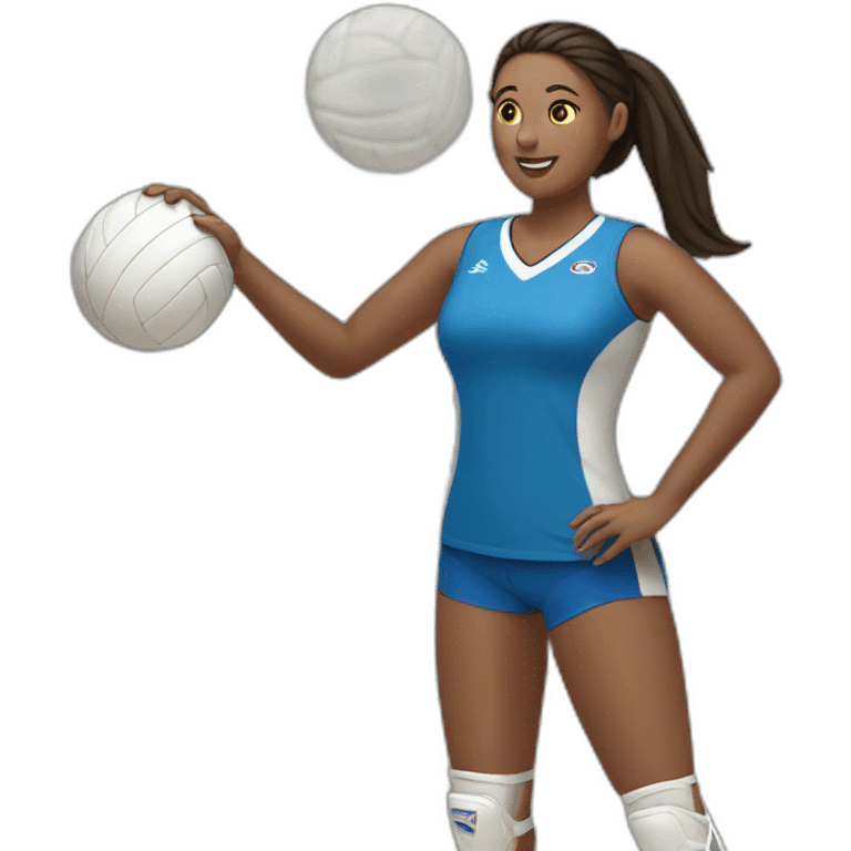 Woman serving in volleyball emoji