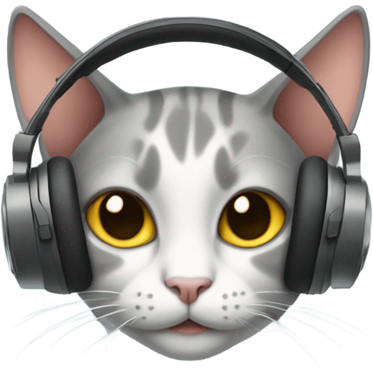 cat with headphone emoji