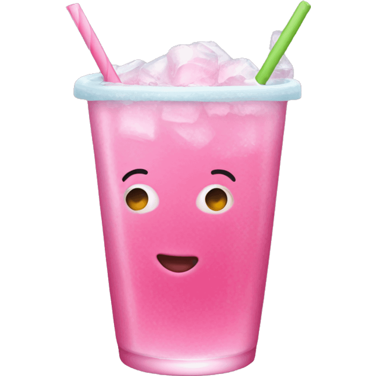 Pink ice drink emoji