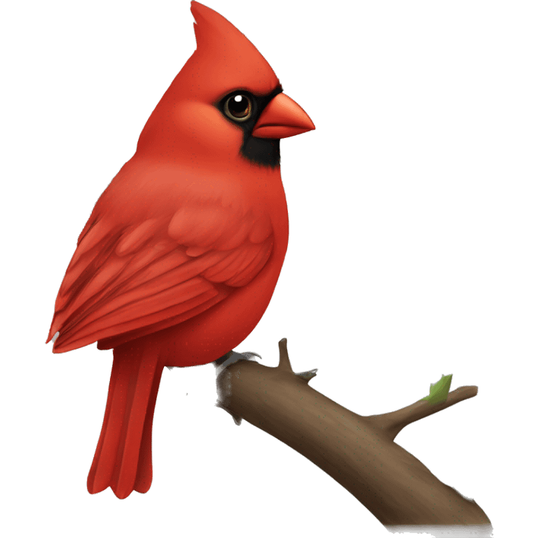 Red cardinal not on branch facing the left emoji