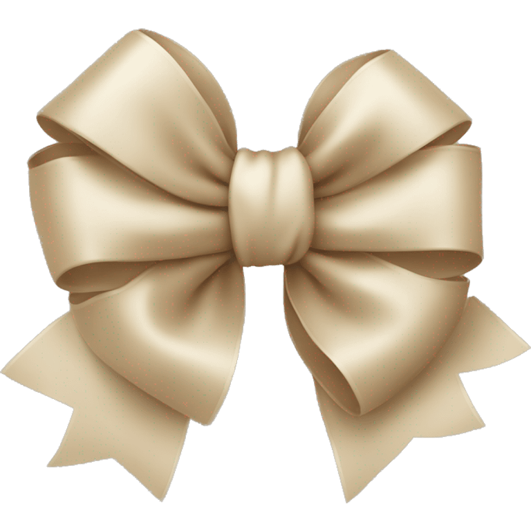 ￼ beige Christmas bow emoji