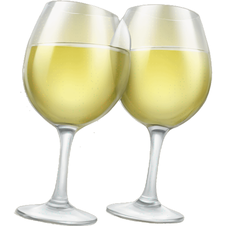 white wine glasses clinking  emoji