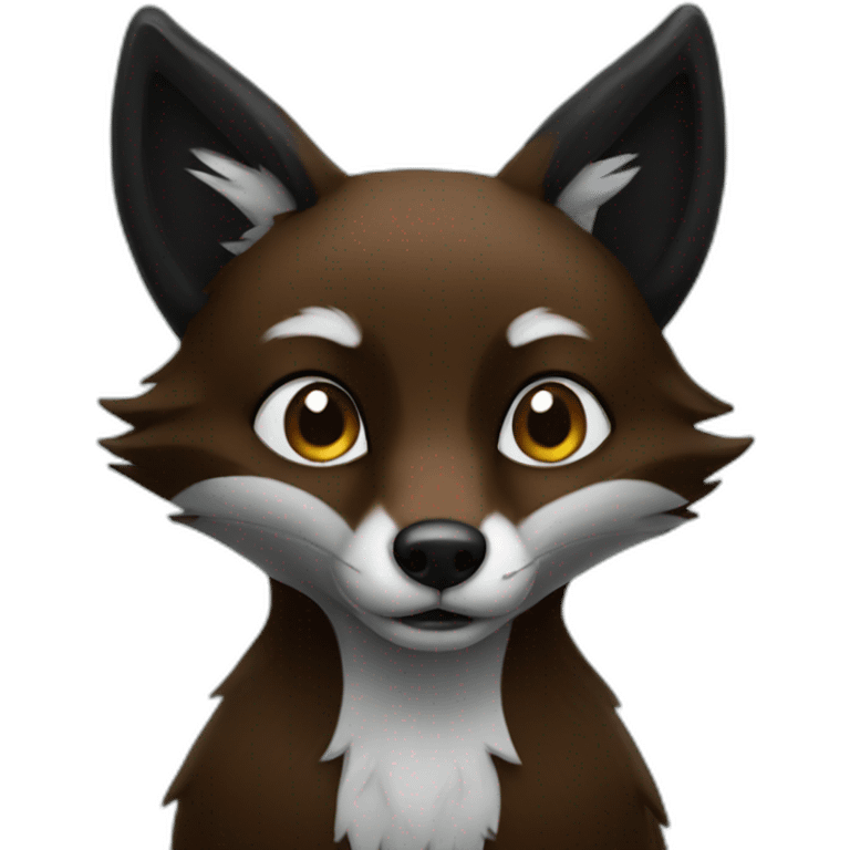 Black fox emoji