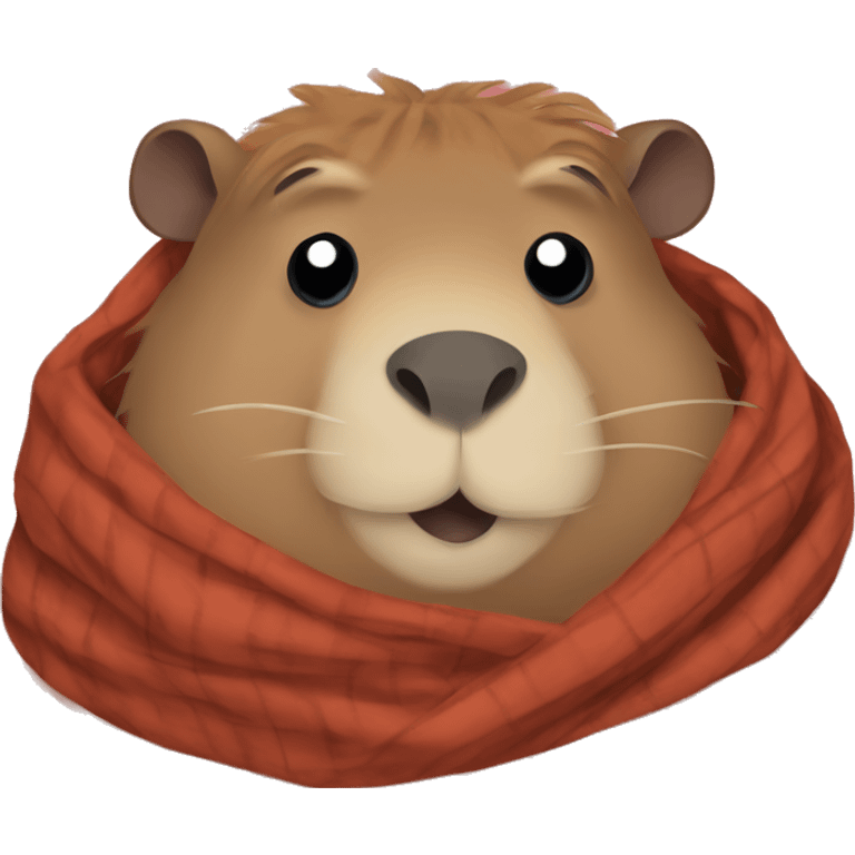 Capybara in a blanket emoji