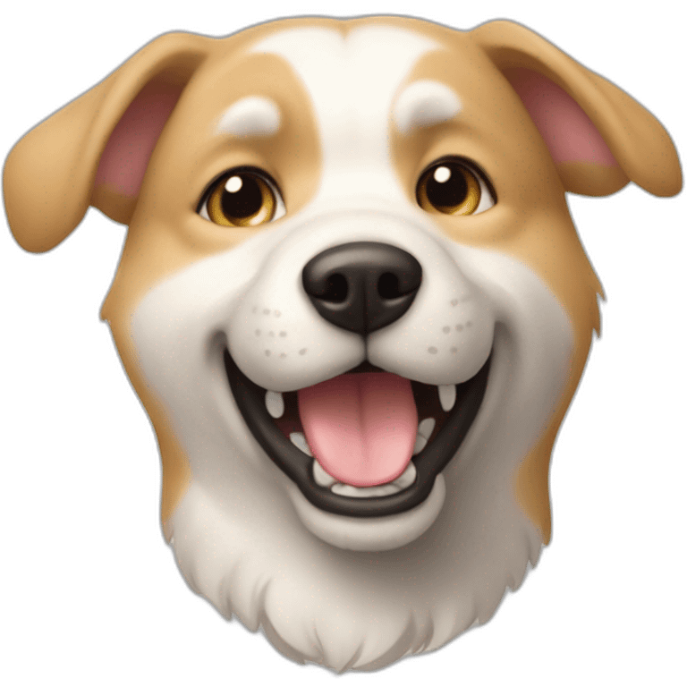 Chien mangent un chat emoji