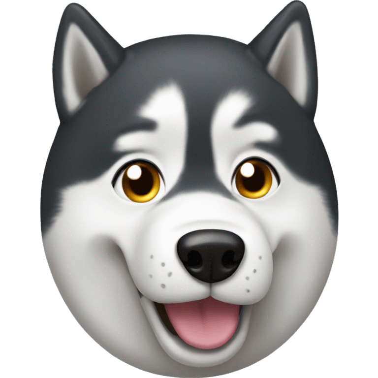 husky dog pooping emoji