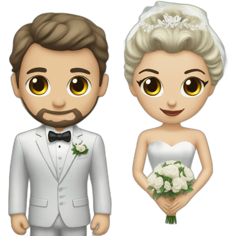 Batman & catwoman wedding  emoji