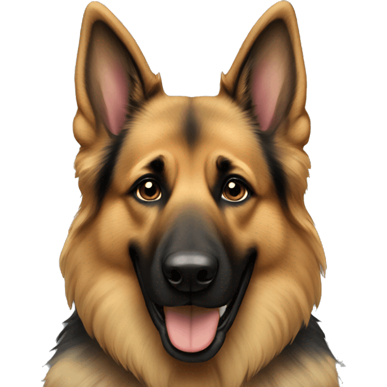 long hair german shepherd dog emoji