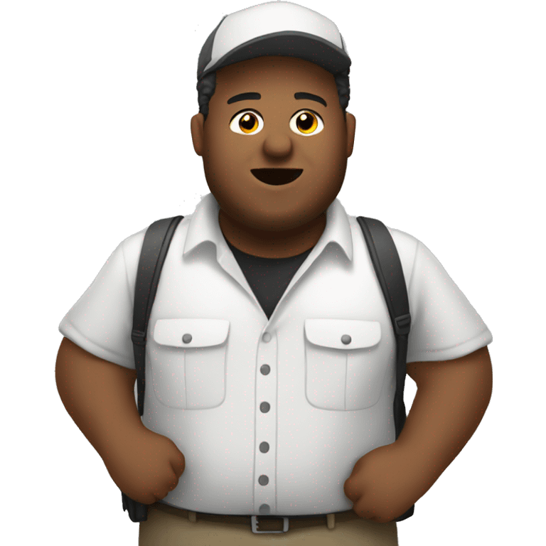 Fat tour guide  emoji