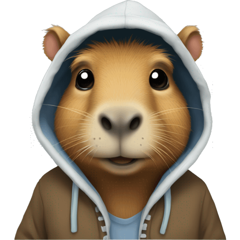 Capybara wearing a hoodie emoji