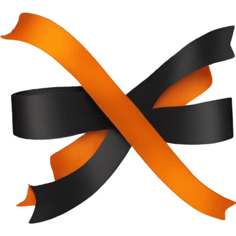 St. George ribbon black and orange emoji