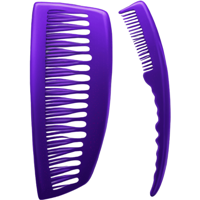 Purple hair comb simple emoji