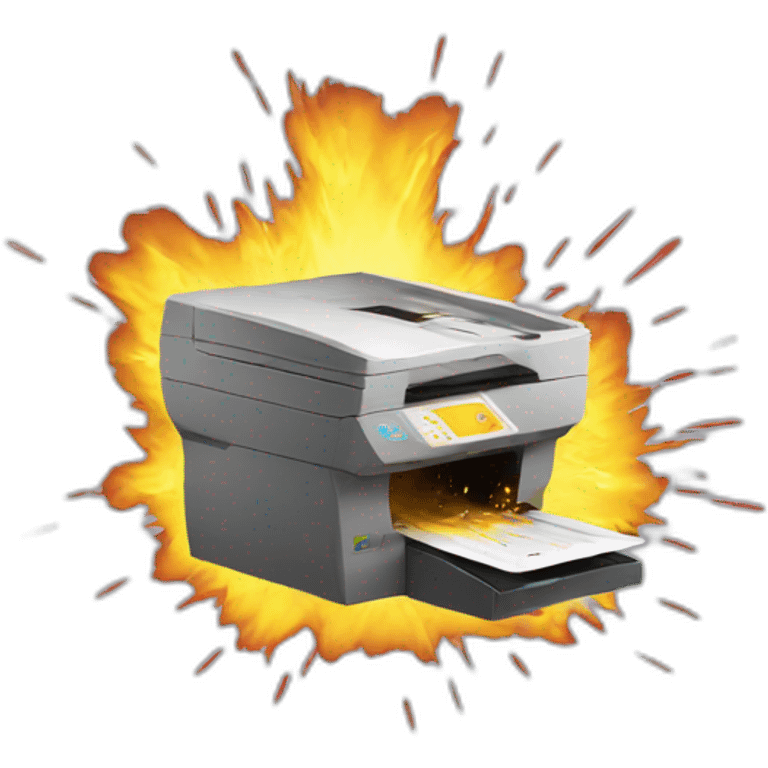 printer exploding funny emoji