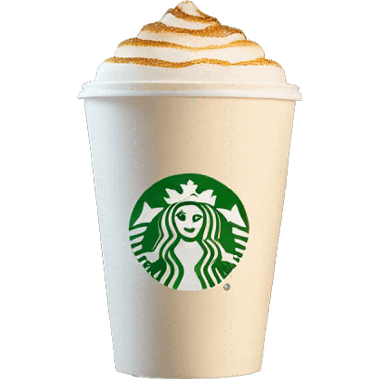 Starbucks cup with steaming coffee In side. emoji