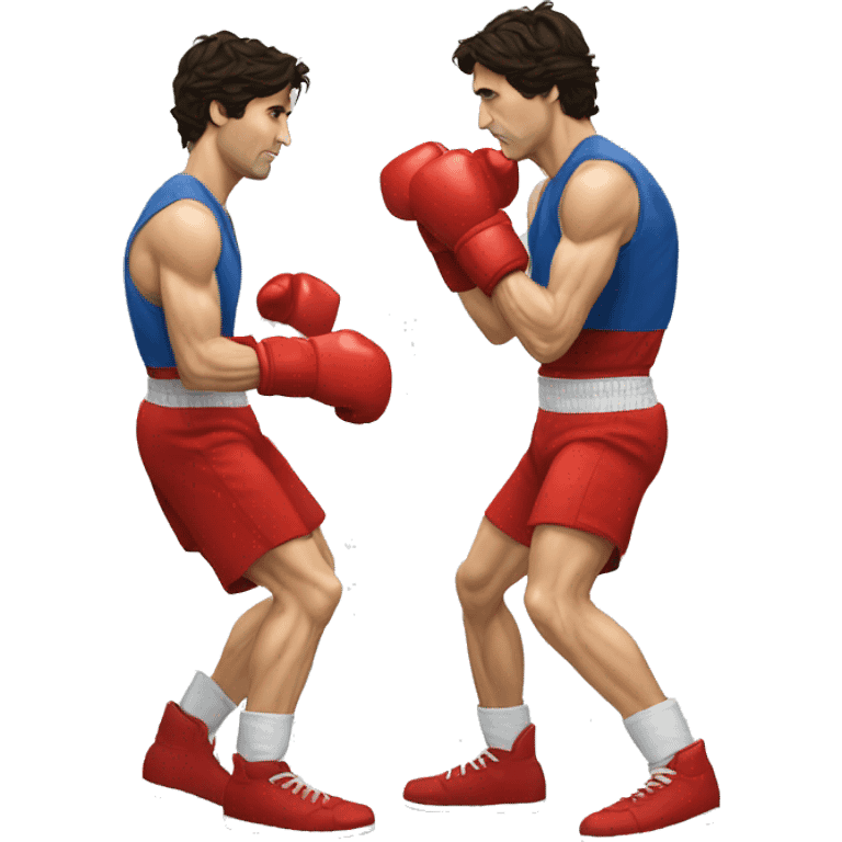 Justin Trudeau boxing very skinny not muscular emoji