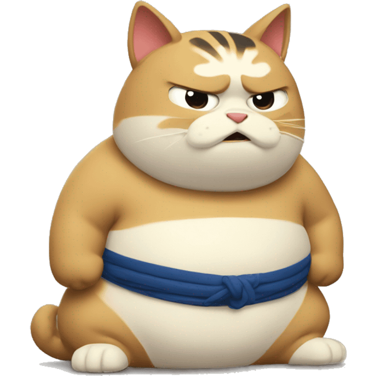 A sumo wrestle cat emoji