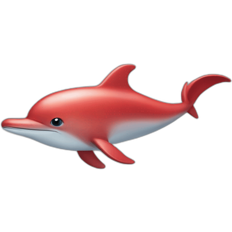 Red dolphin emoji