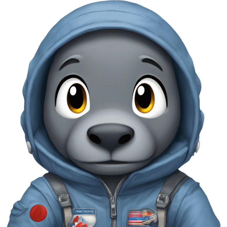 Eeyore wearing a flight suit emoji