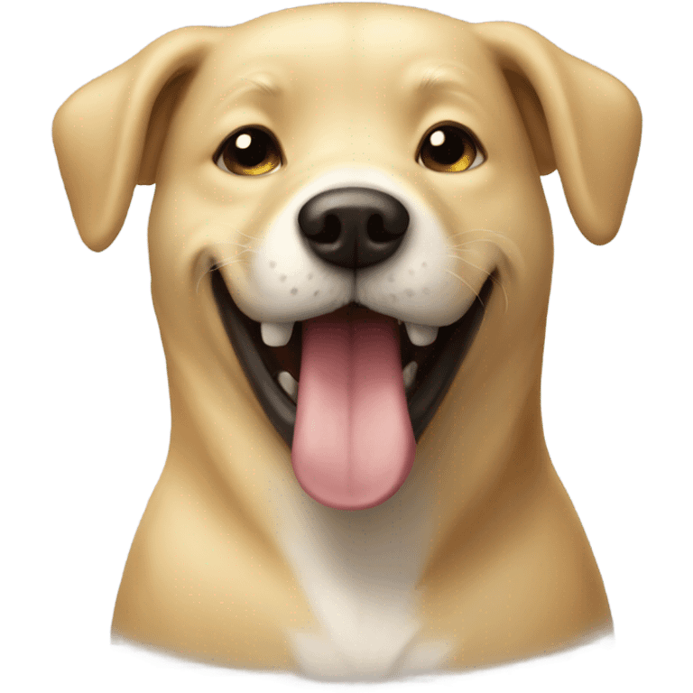 Blonde dog with snuggle tooth emoji