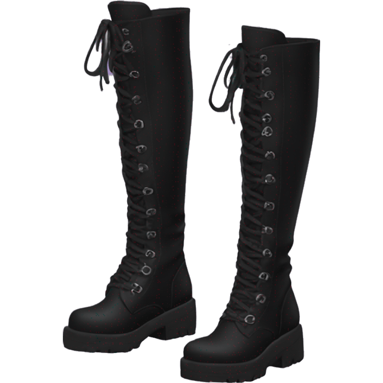 Goth platform boots emoji