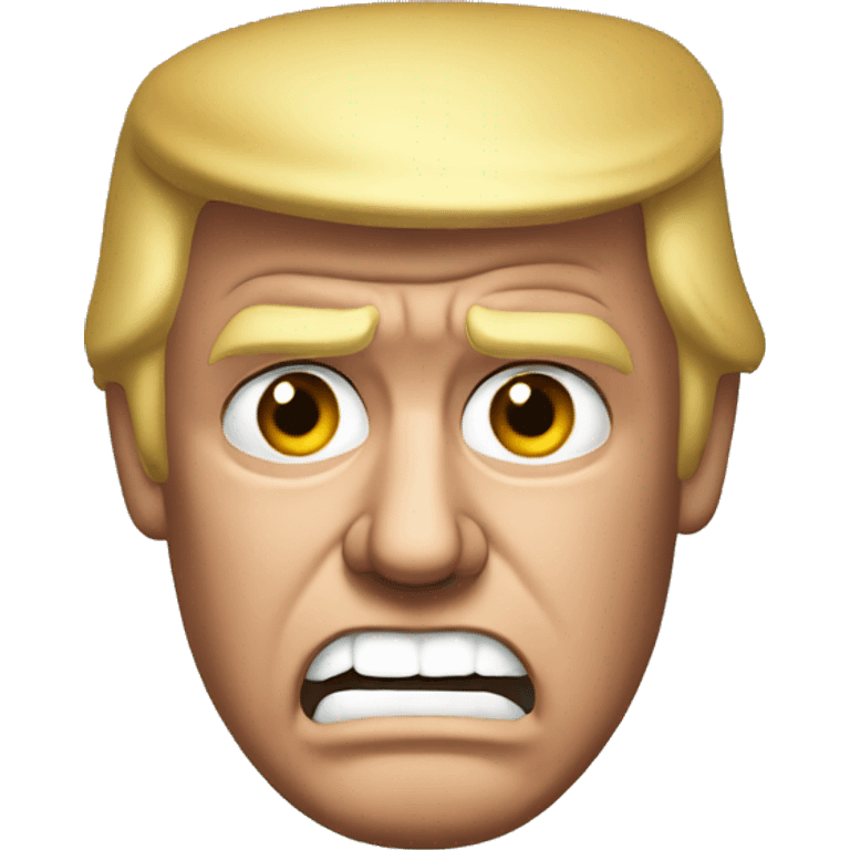 Donald trump with visible anger emoji