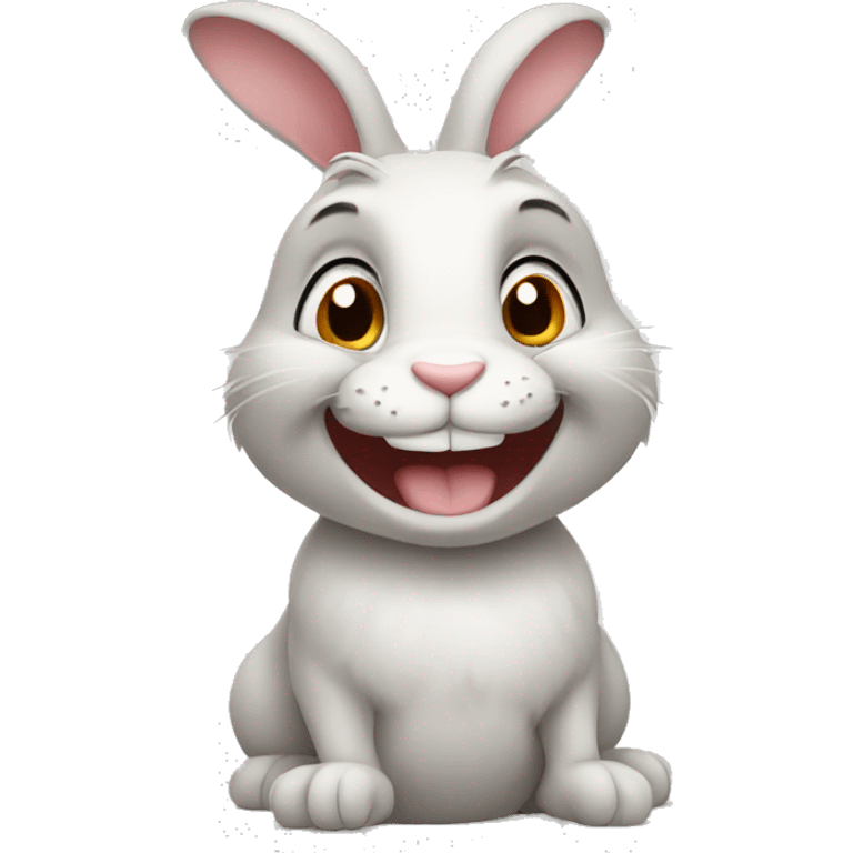 Rabbit smiling emoji