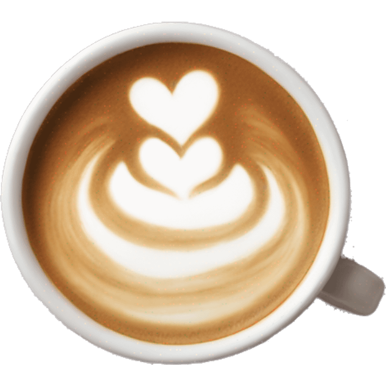 heart latte art aesthetic clean emoji