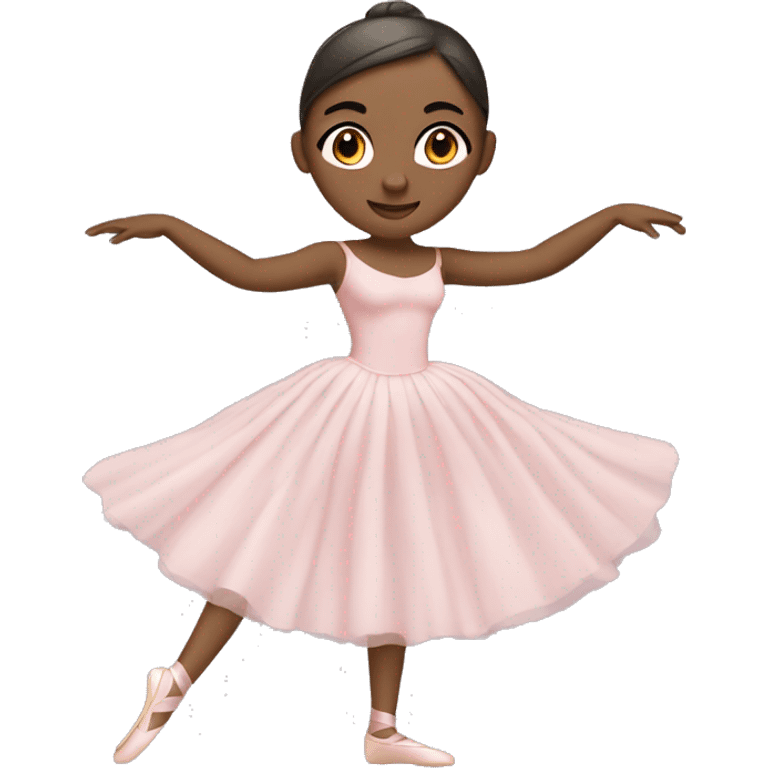 ballet lady with clear skin wearing soft pink dress  emoji