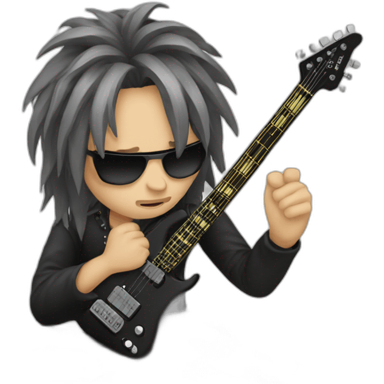 Heavy metal rockstar sleeping emoji