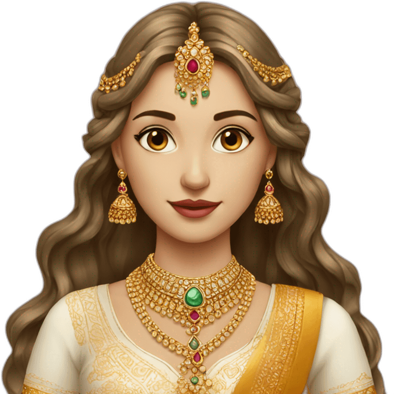 Russian girl in Indian jewellery  emoji