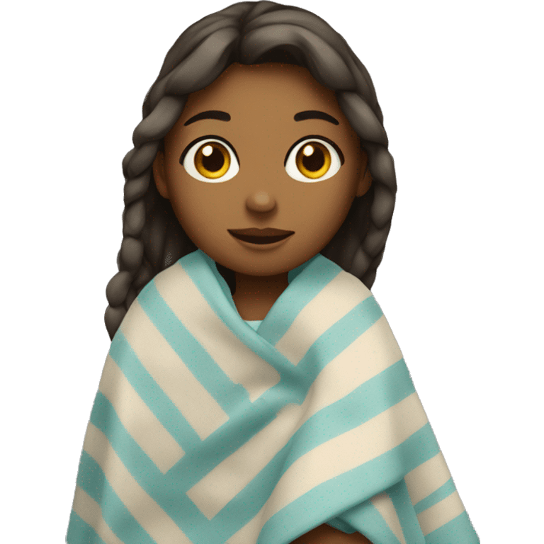 a girl with a blanket  emoji