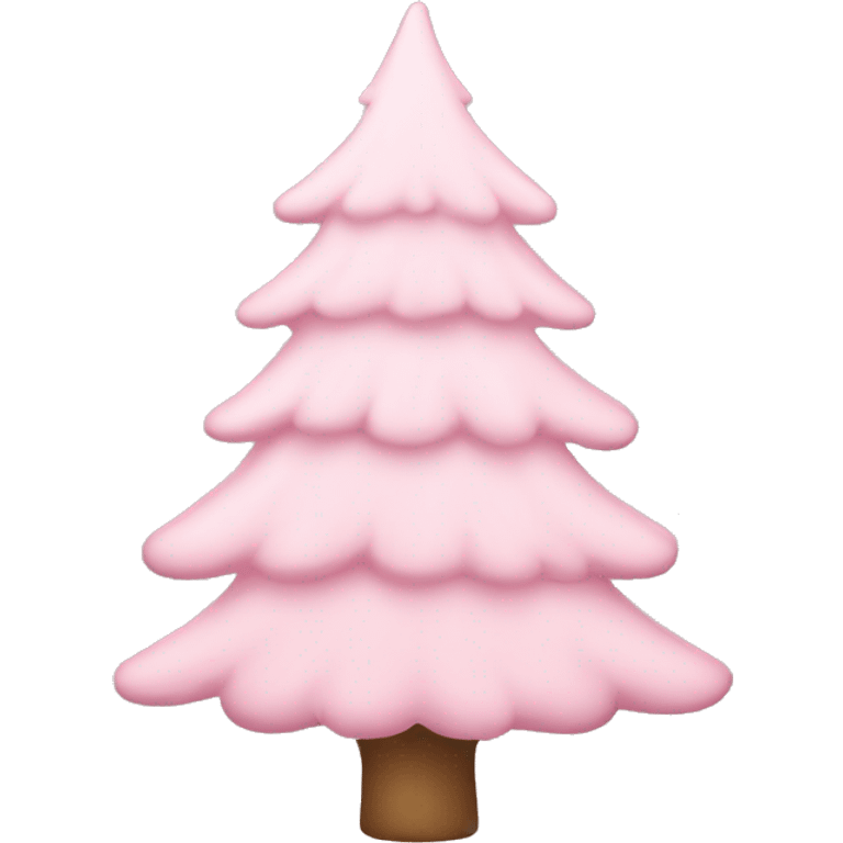 Light Pink Christmas tree no decorations  emoji