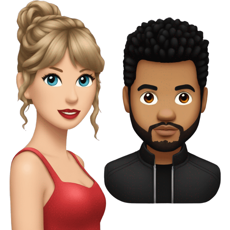 Taylor swift and the weeknd emoji