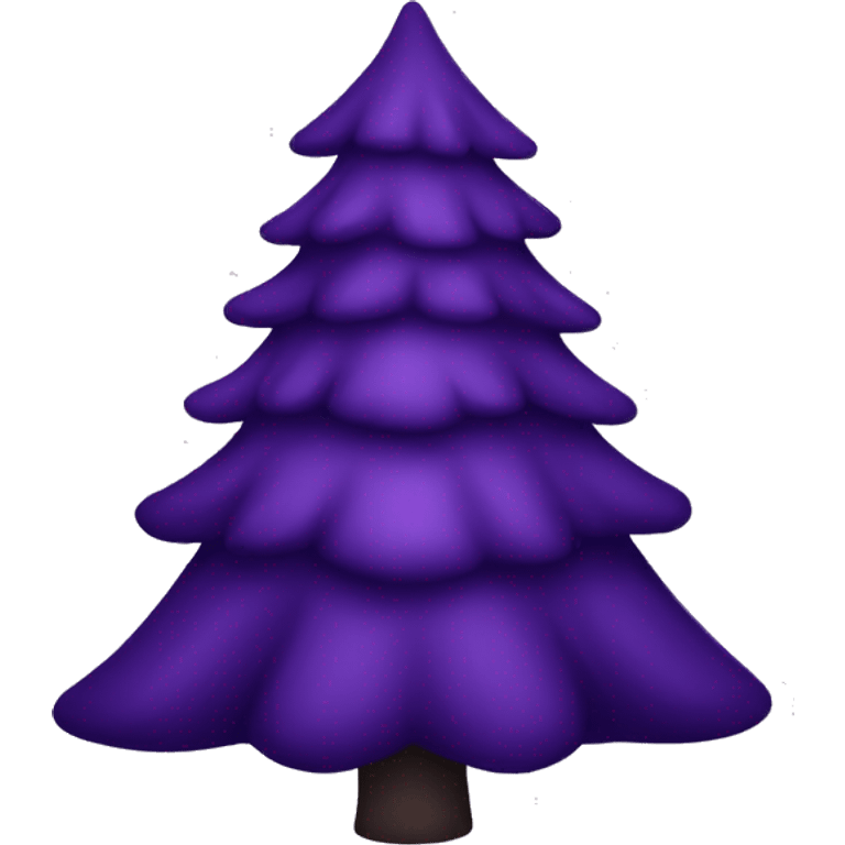 Dark purple Christmas tree emoji