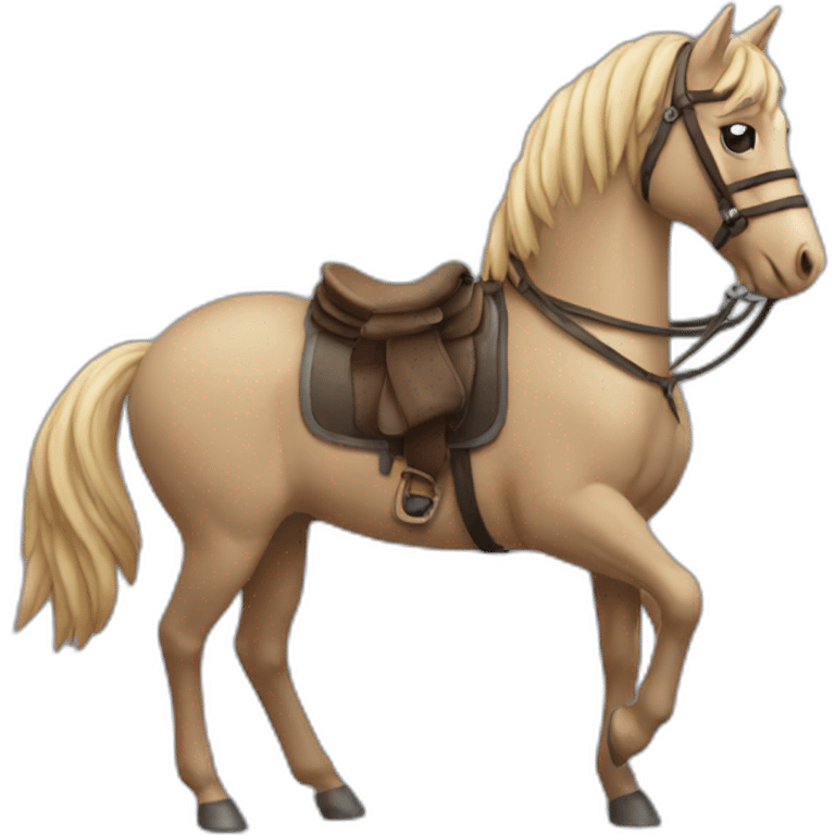 Chat sur cheval emoji