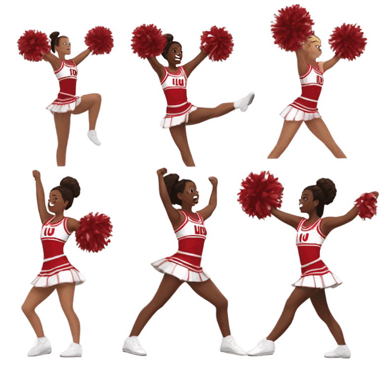 IU cheerleading competing at nationals emoji