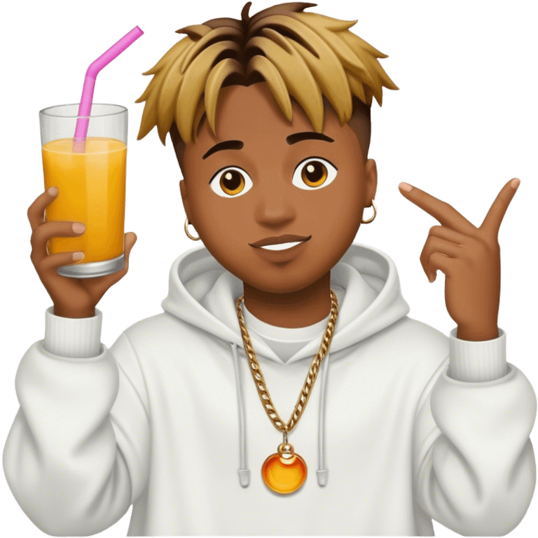 Partying with juice wrld emoji