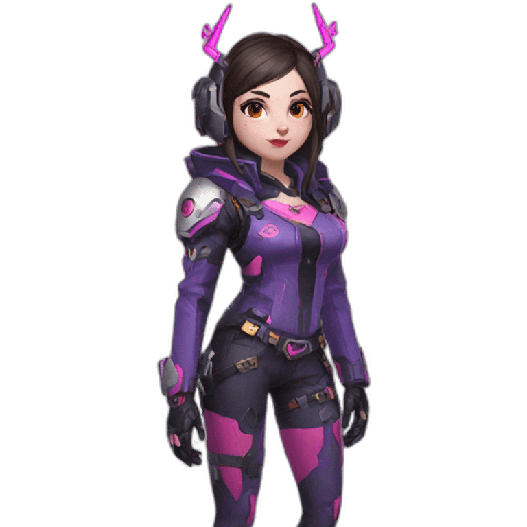 dva,overwatch,goth emoji