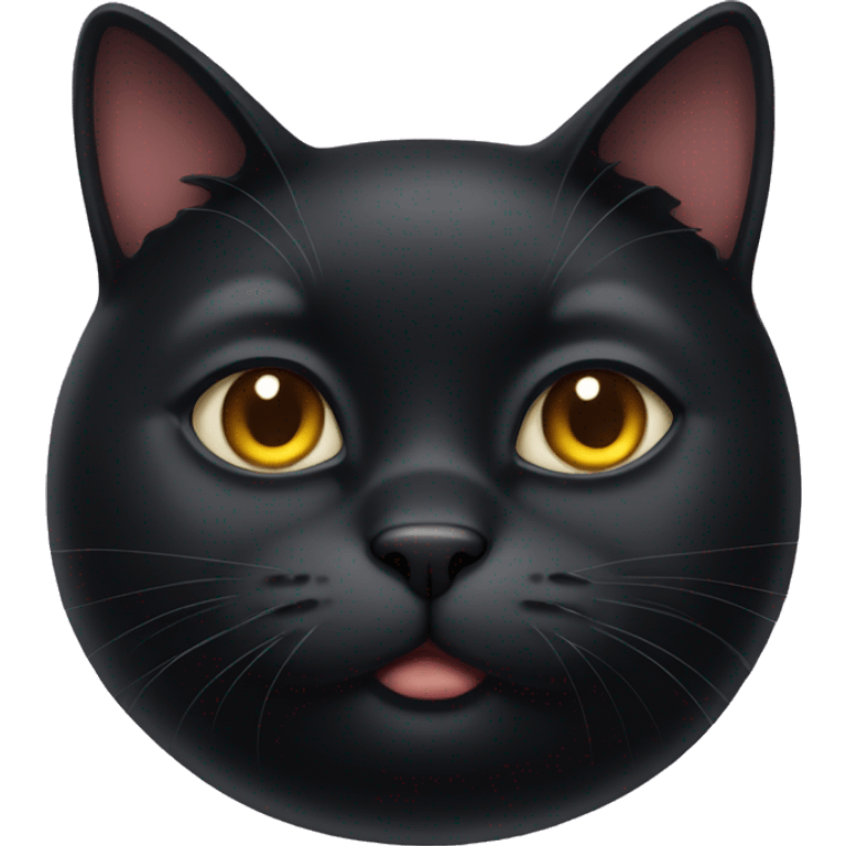 fat black cat emoji