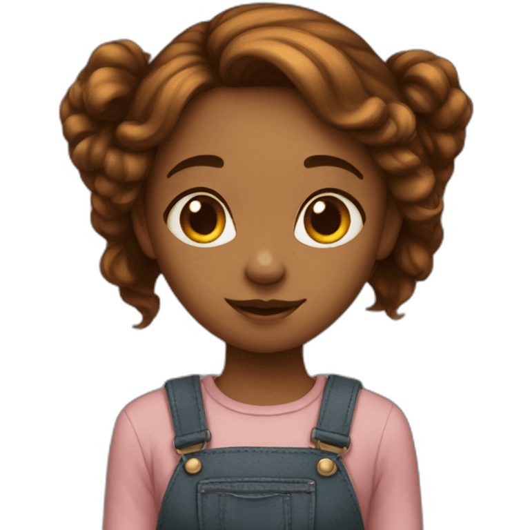 Girl brown hear  emoji