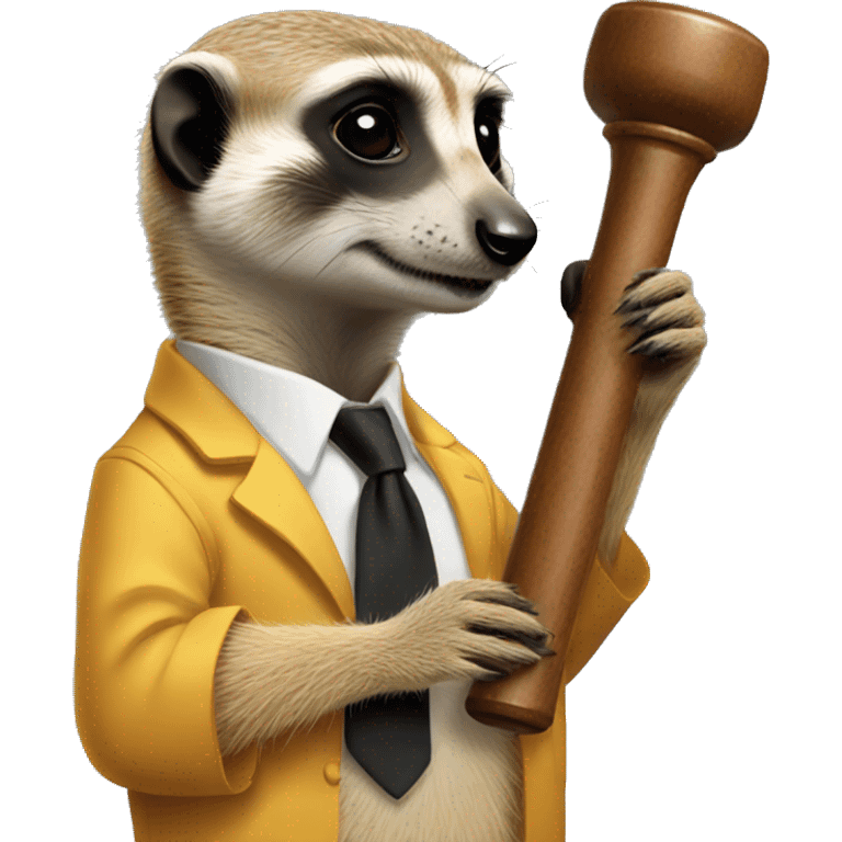 meerkat with a gavel emoji