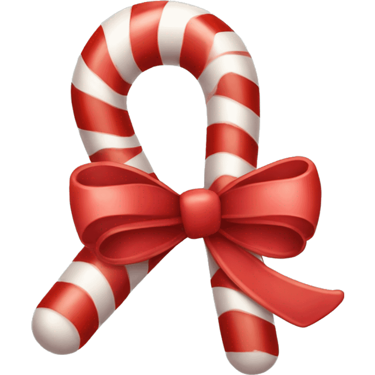 Candy cane with a bow  emoji