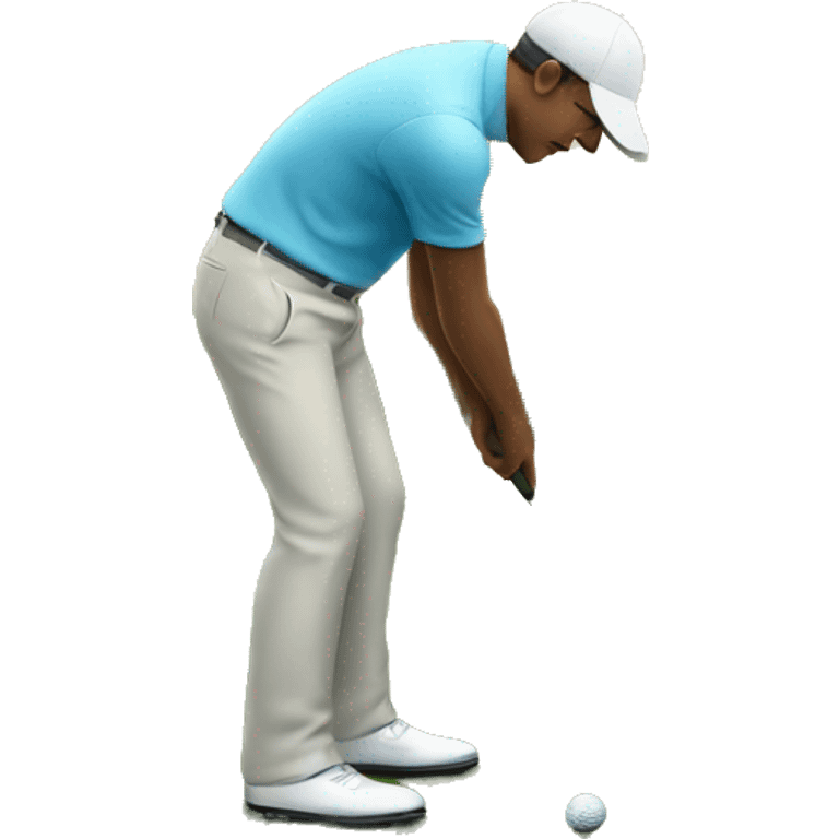 Man playing golf on golf course  emoji